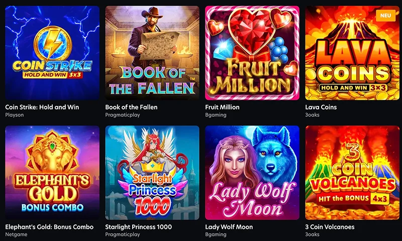 Neospin Casino Spiele