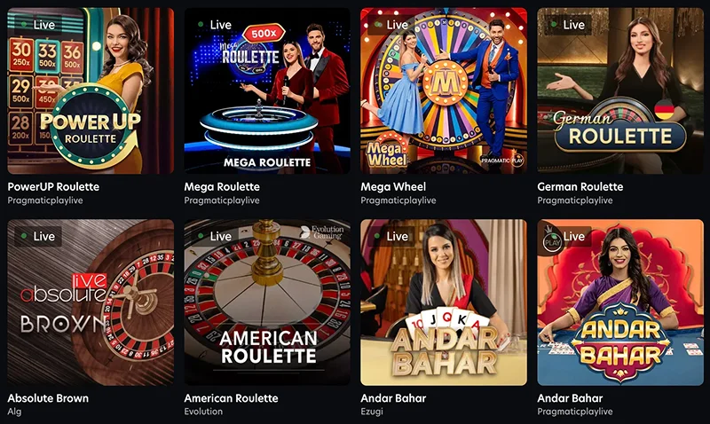 Top-Spiele im Live-Casino
